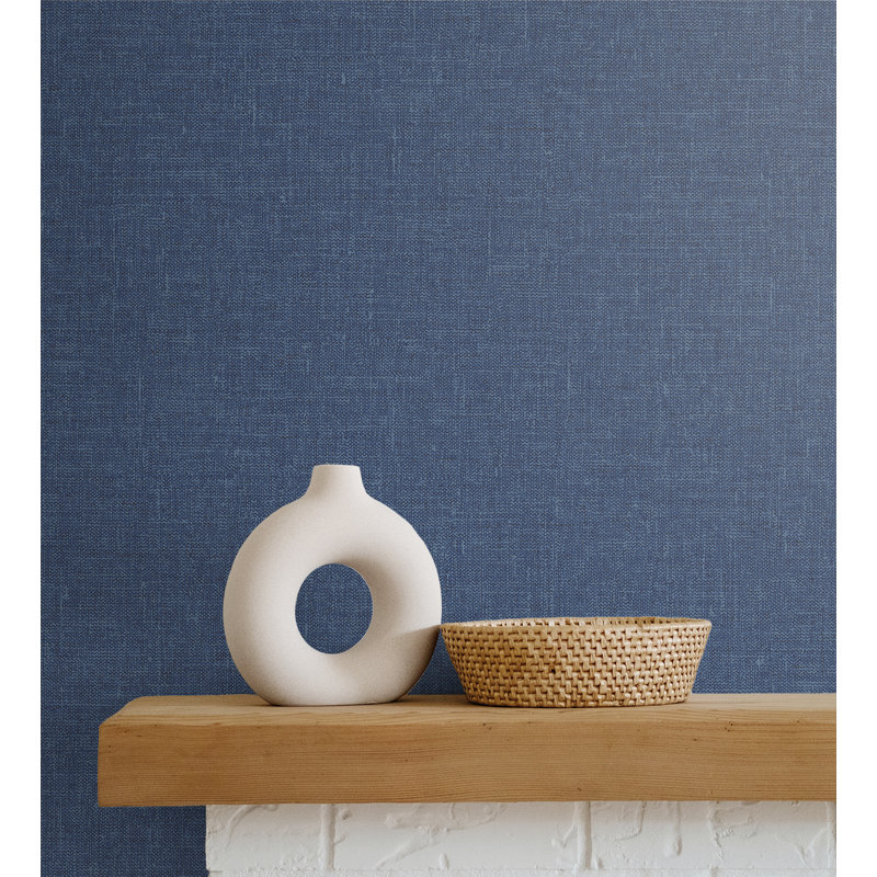 Rouleau de papier peint lisse L 33 pi x l 23,2 po, Bleu marine
