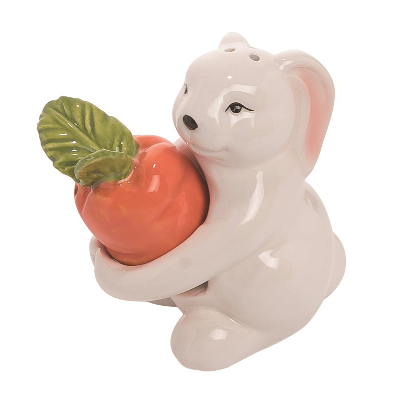 Ensemble de 2 salières et poivrières multicolores lapin de Pâques 3,25 po Transpac Dolomite