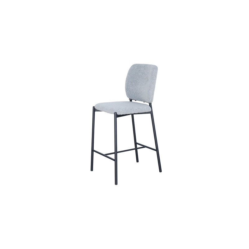 Vallonia Upholstered Counter Stool, Light gray
