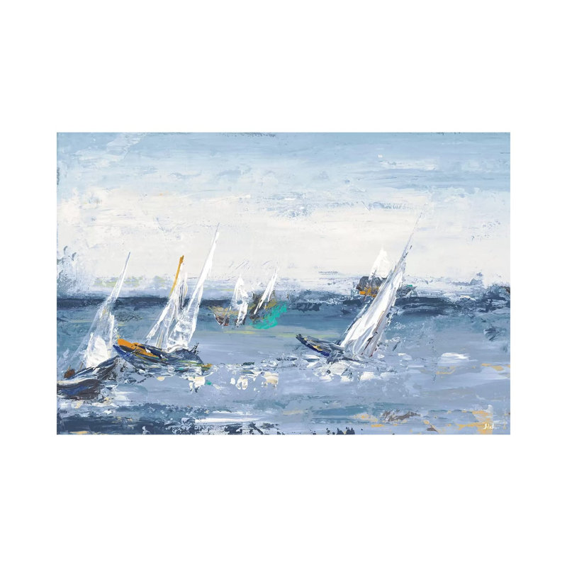 Blue Water Adventure by Patricia Pinto - Wrapped Canvas Painting, 66.04 cm H x 45.72 cm W x 1.91 cm D
