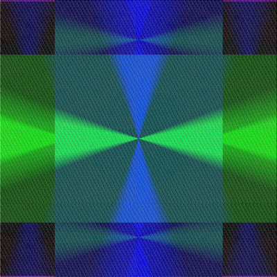 Tapis abstrait vert / bleu