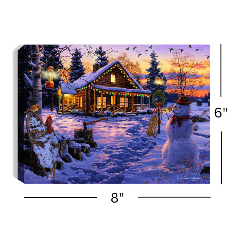 Toile de table éclairée 8 x 6 Zandra - Winter Bliss