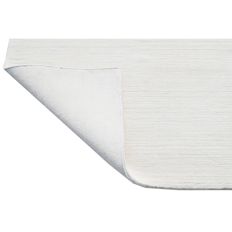 Hand Knotted Area Rug in White, Rectangle 10' x 14'