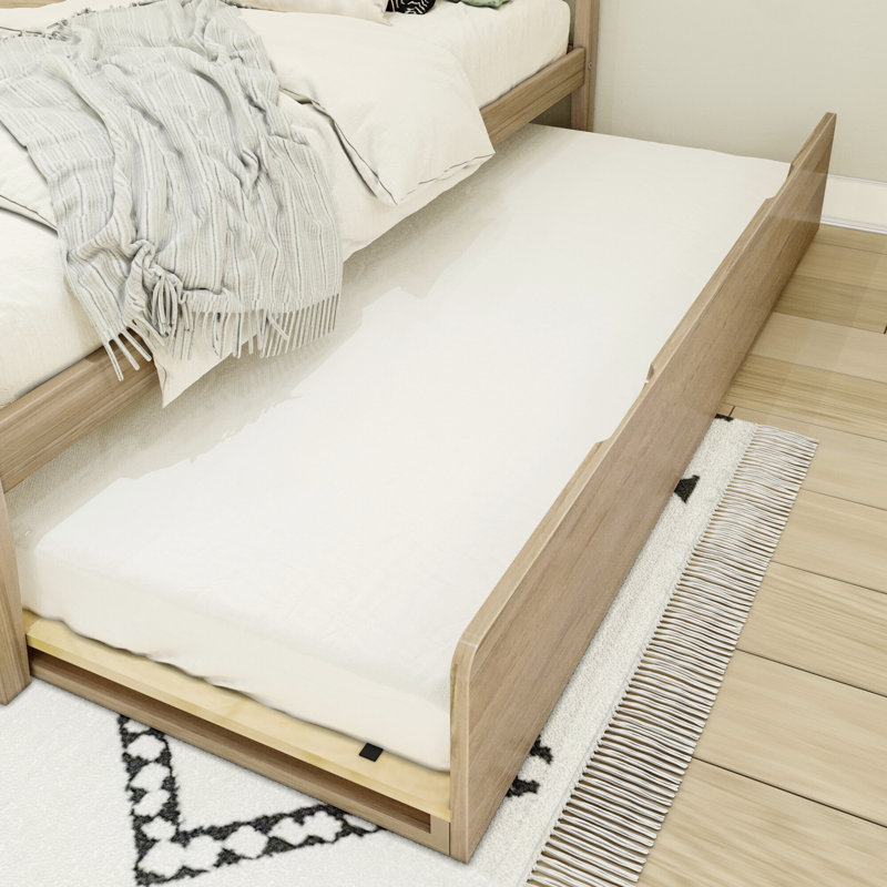 Brubaker Solid Wood Slat Bed, Blonde, Twin