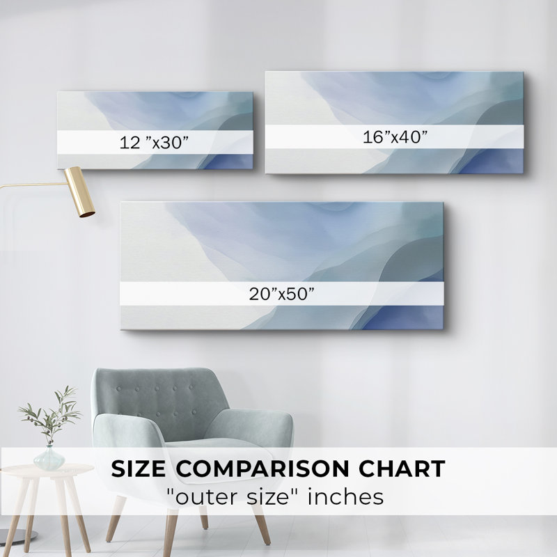 Série abstraite -DXII- Toile tendue avec châssis - Prêt à accrocher, H 12 po x l 30 po
