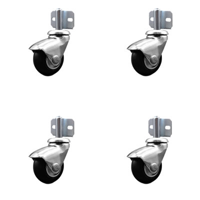 Chrome and Neoprene Rubber Caster