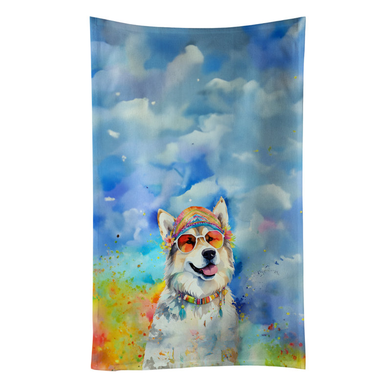 Serviette de cuisine Alaskan Malamute Hippie Dawg