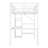 Twin XL Size Loft Bed With L-Shaped Desk And USB, Metal Loft Bed With Wardrobe And Adjustable Shelf, High Loft Bed With LED For Kids Teens Adults-1313270854