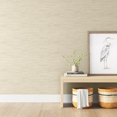 Ashleigh Blue Linen Texture Wallpaper