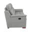 Fauteuil inclinable en cuir gris avec base lombaire en acier inoxydable Global United