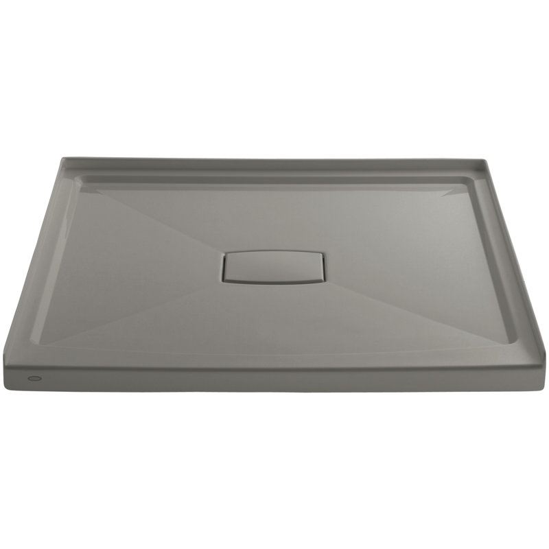 Archer 48" x 48" Single Threshold Center Drain Shower Base with Removable Cover, Cashmere