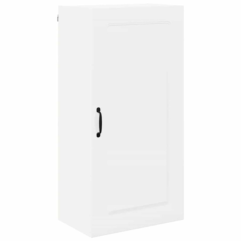 Vidaxl Kitchen Wall Cabinet With Shelf Sonoma Oak 50 X 31 X 100 Cm, High Gloss White, 100cm H x 50cm W x 31cm D