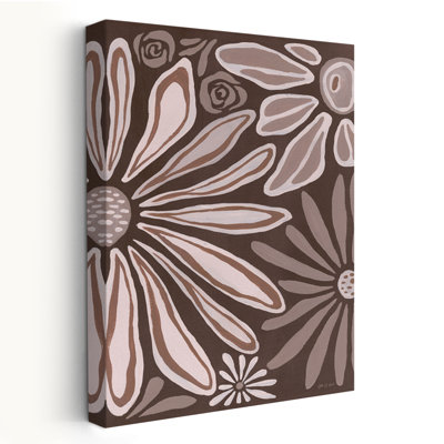 Contemporary And Casual Mocha Blooms IV