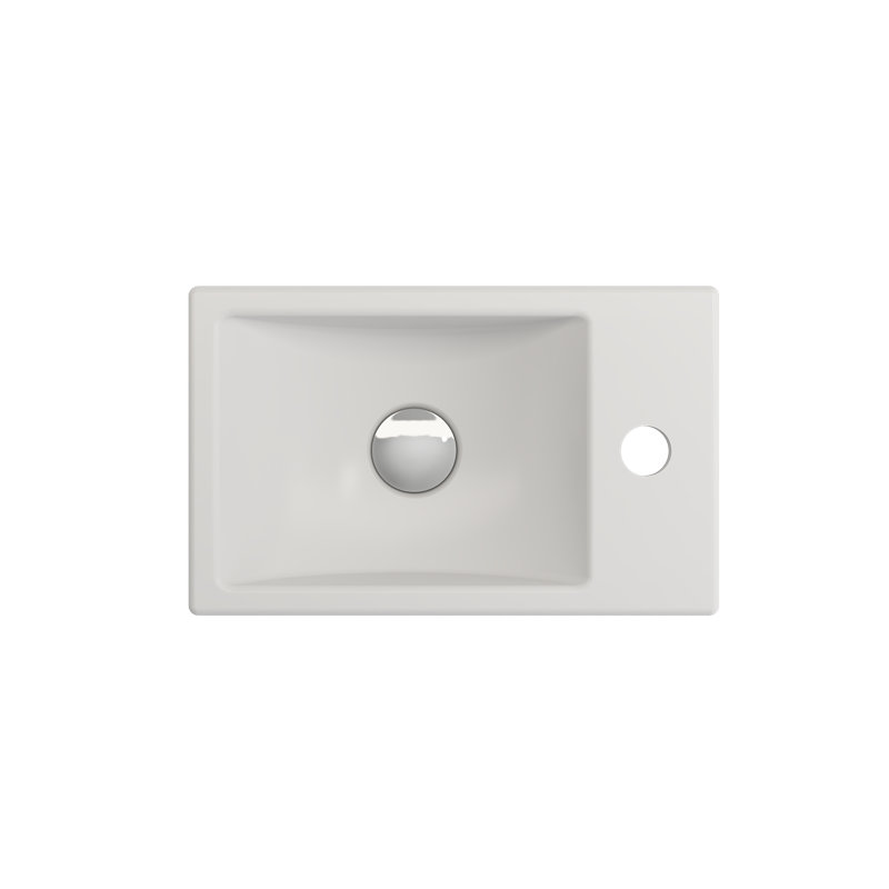 Milano 14.57'' L Bathroom Sink, Matte White