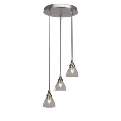 Empire 3 Light Stem Hung Cluster Pendalier