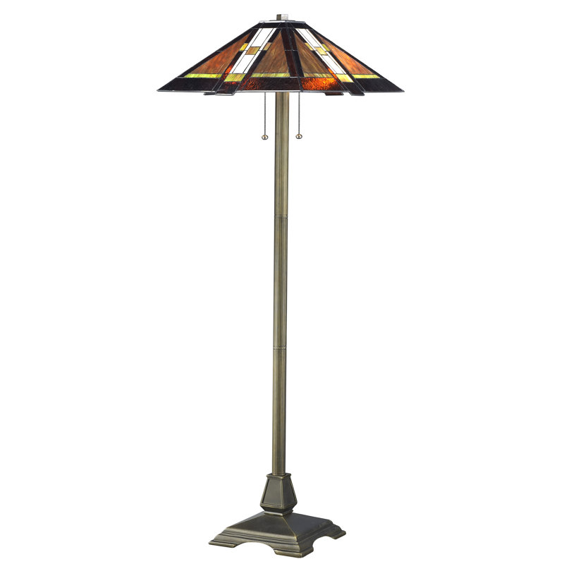 Allexus 60'' Bronze Traditional Floor Lamp with Outlet
