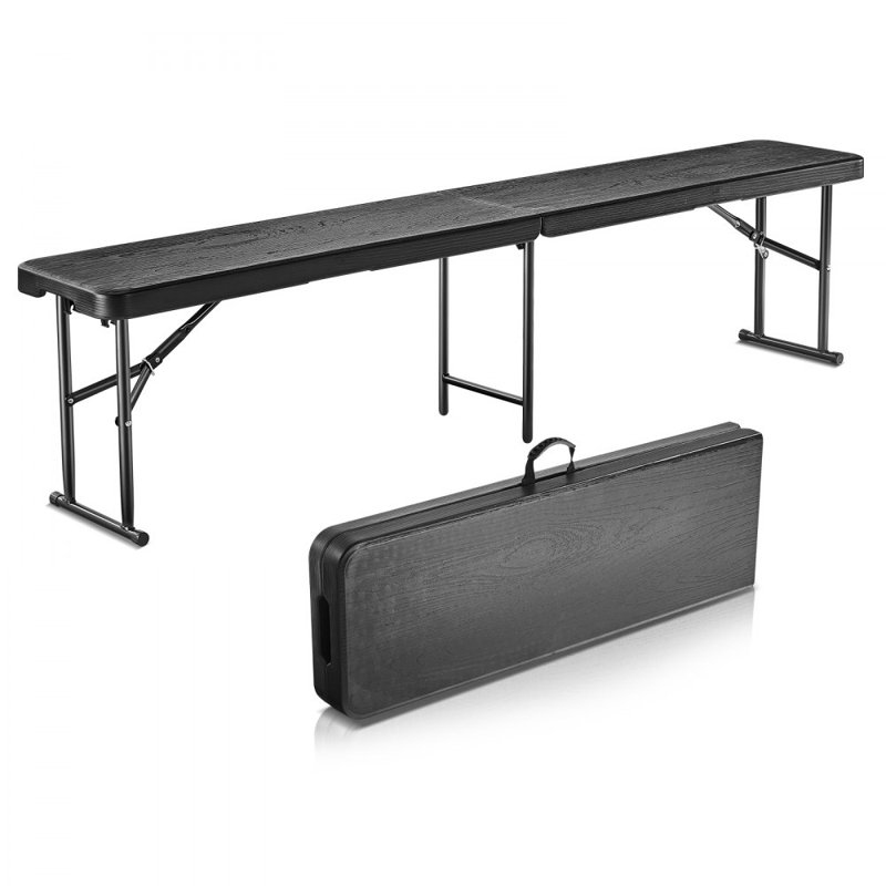 6FT Folding Bench Portable Outdoor Bench for Picnic Camping Garden