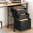 Versatile 3-Drawer Mobile File Cabinet – Compact Fabric Storage Solution with Wheels for Home Office, Accommodates Letter and A4 Documents