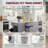 Kitchen Island Fits for Home with Drop Leaf Countertop, Hidden Trash Cabinet & Pull-Out Organizer-129952347