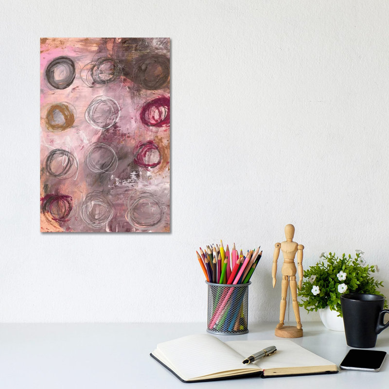 Sister Circles (Little Gem Cicles) by Deb Chaney - Print on Canvas, Wrapped Canvas, 20.32 cm H x 30.48 cm W