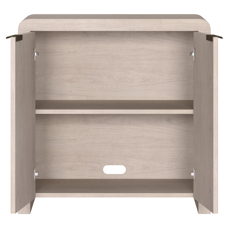 Armoire d'appoint rectangulaire en aulne de 32 po de large Preston, Aulne blanc