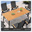  Ensemble repas pour 6 personnes avec structure en aluminium et fauteuils inclinables pliés-994037494-994037497