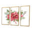 «Holly Mistletoe Berries & Christmas Fir Branch II», peinture sur toile 3 pièces-2022274970-2022274968