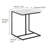 Marble Top Side Table C-shaped Sofa End Tables Black Frame Couch Laptop Desk Bedside Tables For Living Room