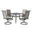 Ensemble 5 chaises pivotantes et table carrée (parasol à durée limitée)