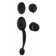 Handleset with Deadbolt and Door Knob and Rosette