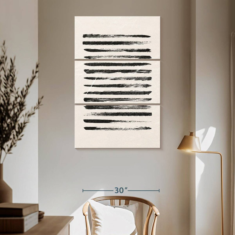 Avery Black Lines, 65" H x 42" W