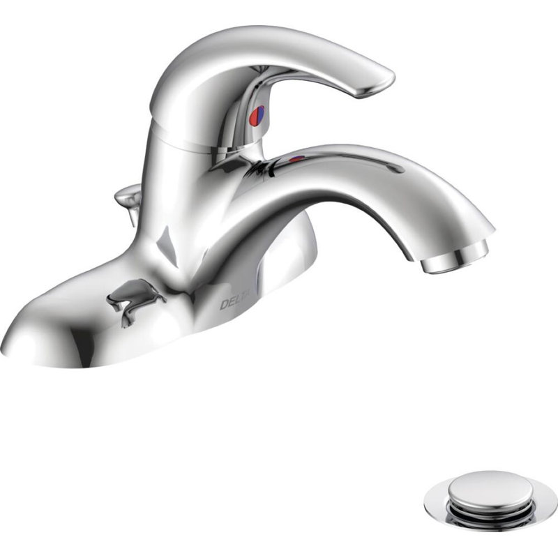 Centerset Lavatory Centerset Bathroom Faucet with Drain Assembly