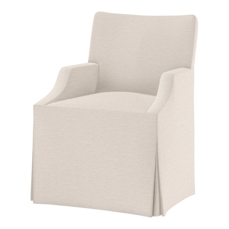 Lia 19'' H Upholstered Maple Armchair, Perigold Tres Chic Bone