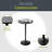 2 Pack Round Bar And Pub Table, Black