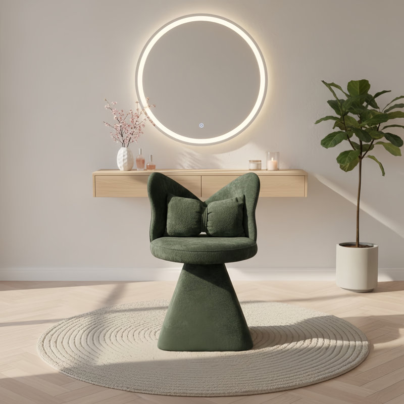Meuble-lavabo pivotant à dossier papillon Modern, Vert