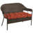 46" x 19" Contoured Outdoor Wicker Bench Cushion-1999066284