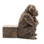 Pieds de jardinière de couleur bronze pour chimpanzés dans une boîte cadeau