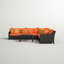 Ensemble de conversation modulaire en rotin de six articles avec housses de coussin Sunbrella-21047587