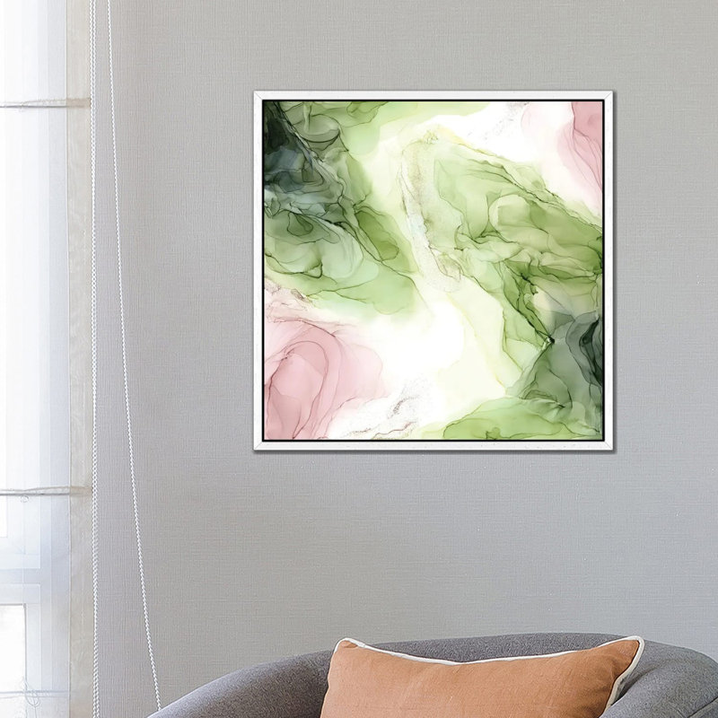 Apple Blossoms by Elizabeth Karlson - Print on Canvas, White Framed, 66.04 cm H x 66.04 cm W