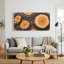 «Natural Tree Ring», art mural sur toile avec écorce foncée et lumière