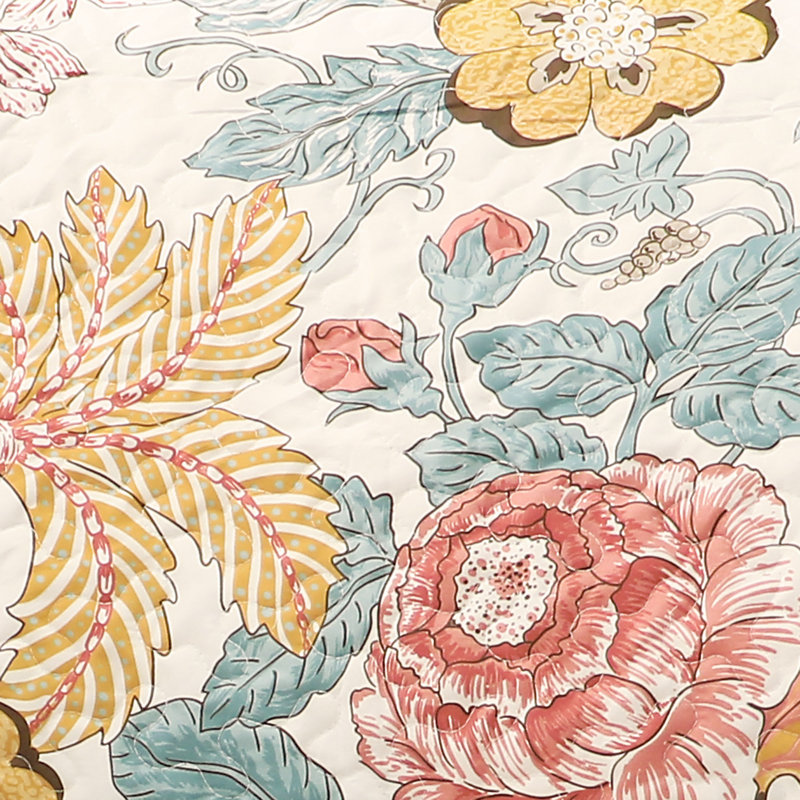 Cozy Cottage Floral Reversible Armchair Protector in Blue/Yellow