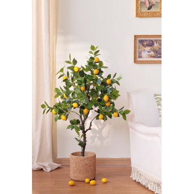 47'' Faux Lemon Tree in Pot