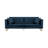 90" Velvet Square Arm Sofa with Reversible Cushions-1832535826
