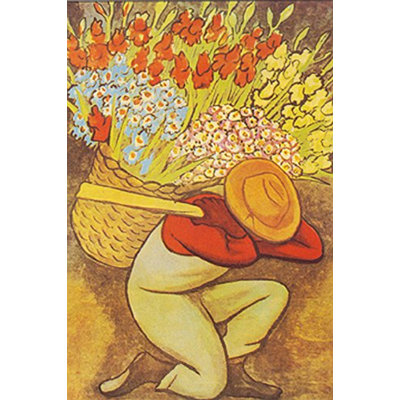 El Vendedora De Flores by Diego Rivera - Unframed Graphic Art