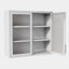 Armoire de rangement murale de style rétro avec portes en verre brumeux-106807005