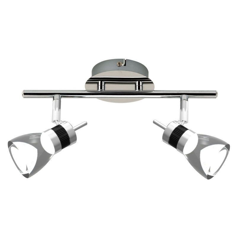 11.8'' 2 -Light Fixed Track Track Kit with Dimmable and Adjustable Head