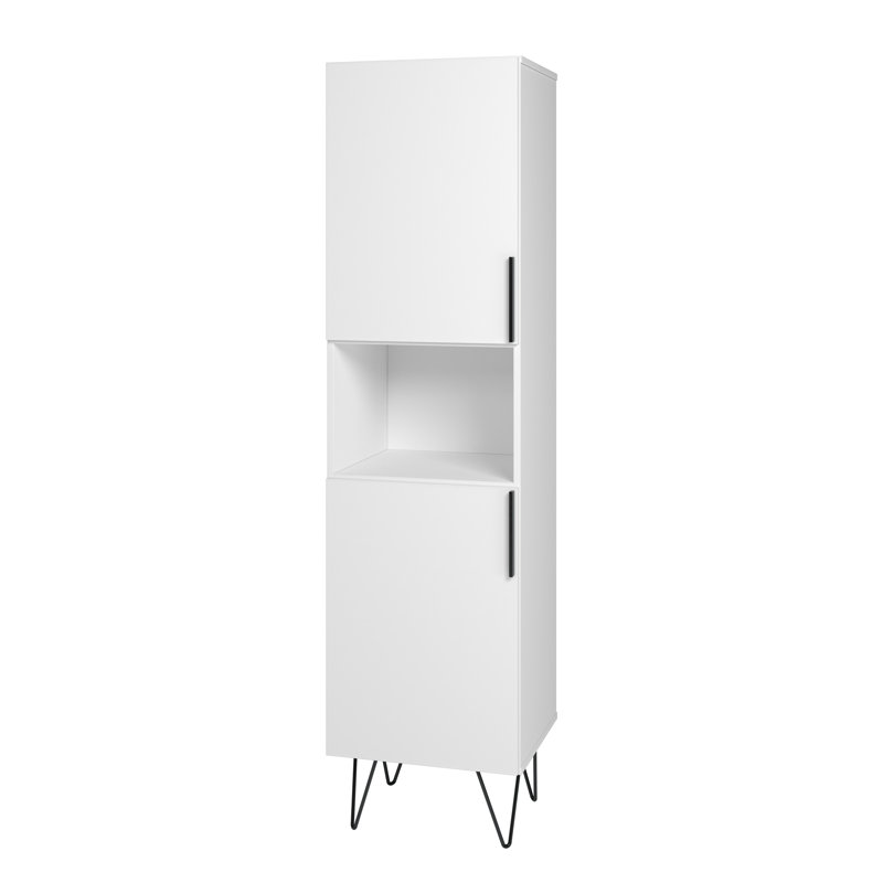 Berthena Storage Bookcase, White