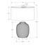 Lampe de table - H 26 po, matériau céramique noir, ivoire et abat-jour crème-310926178-310926177