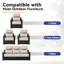 Ensemble de coussins de siège et de dossier d'extérieur, coussins de remplacement anti-UV en tissu d'oléfine pour meubles de patio, disponibles en beige et bleu-159674745-160344548