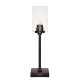 Whitmire Accent Lamp With 4" Square Clear Bubble Glass